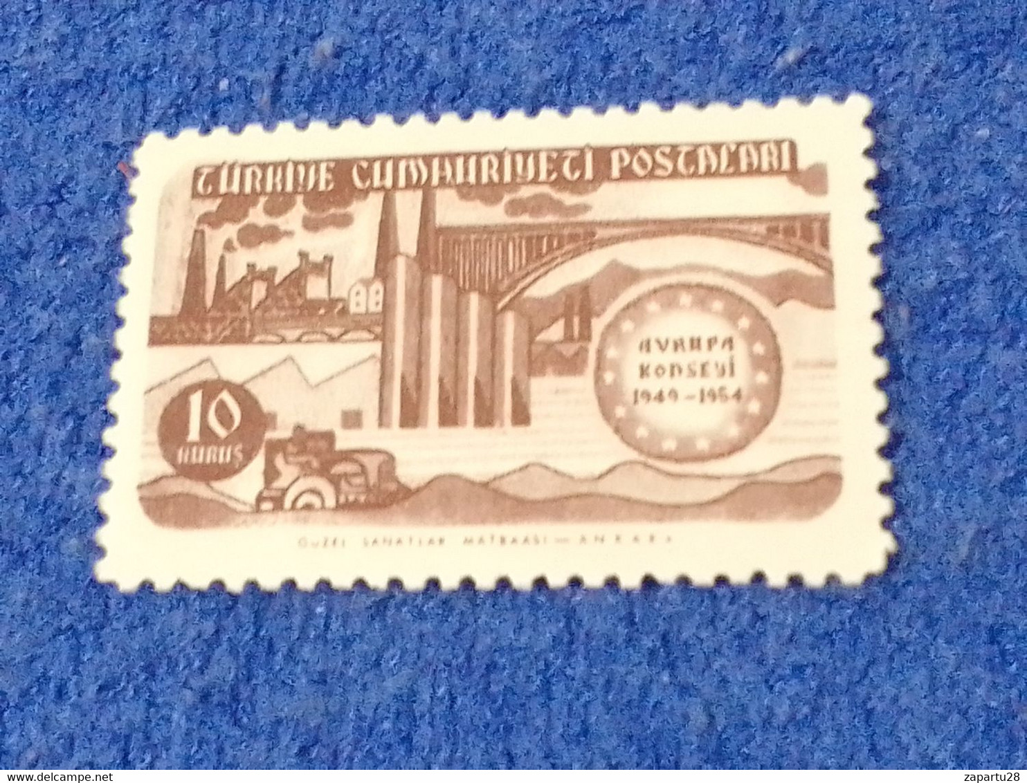 TÜRKEY--1950-60     10K      DAMGASIZ - Unused Stamps