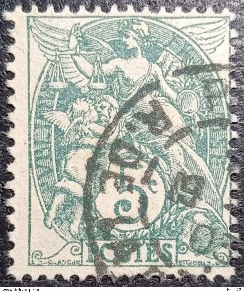 N°111c. Type Blanc 5c. Vert-bleu. Cachet De 1903 à Paris. T.B... - 1900-29 Blanc