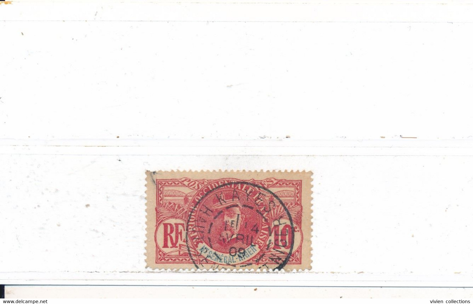 Haut Sénégal Et Niger Colonie Française Timbre De La Série Des Palmiers N° 4 Oblitéré Kayes 14 Avril 1909 - Used Stamps