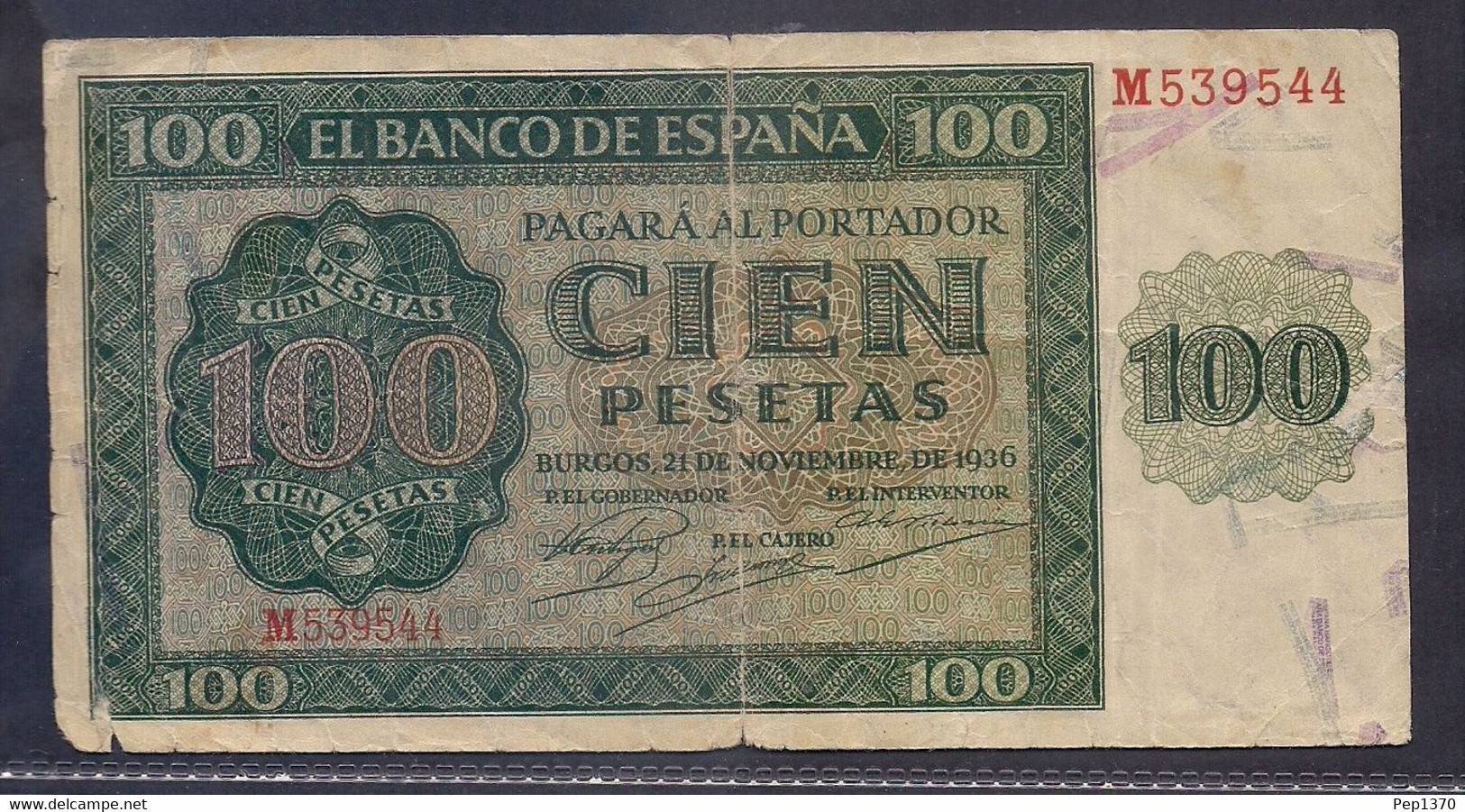 BILLETE DE 100 PESETAS DE 1936 - 100 Pesetas