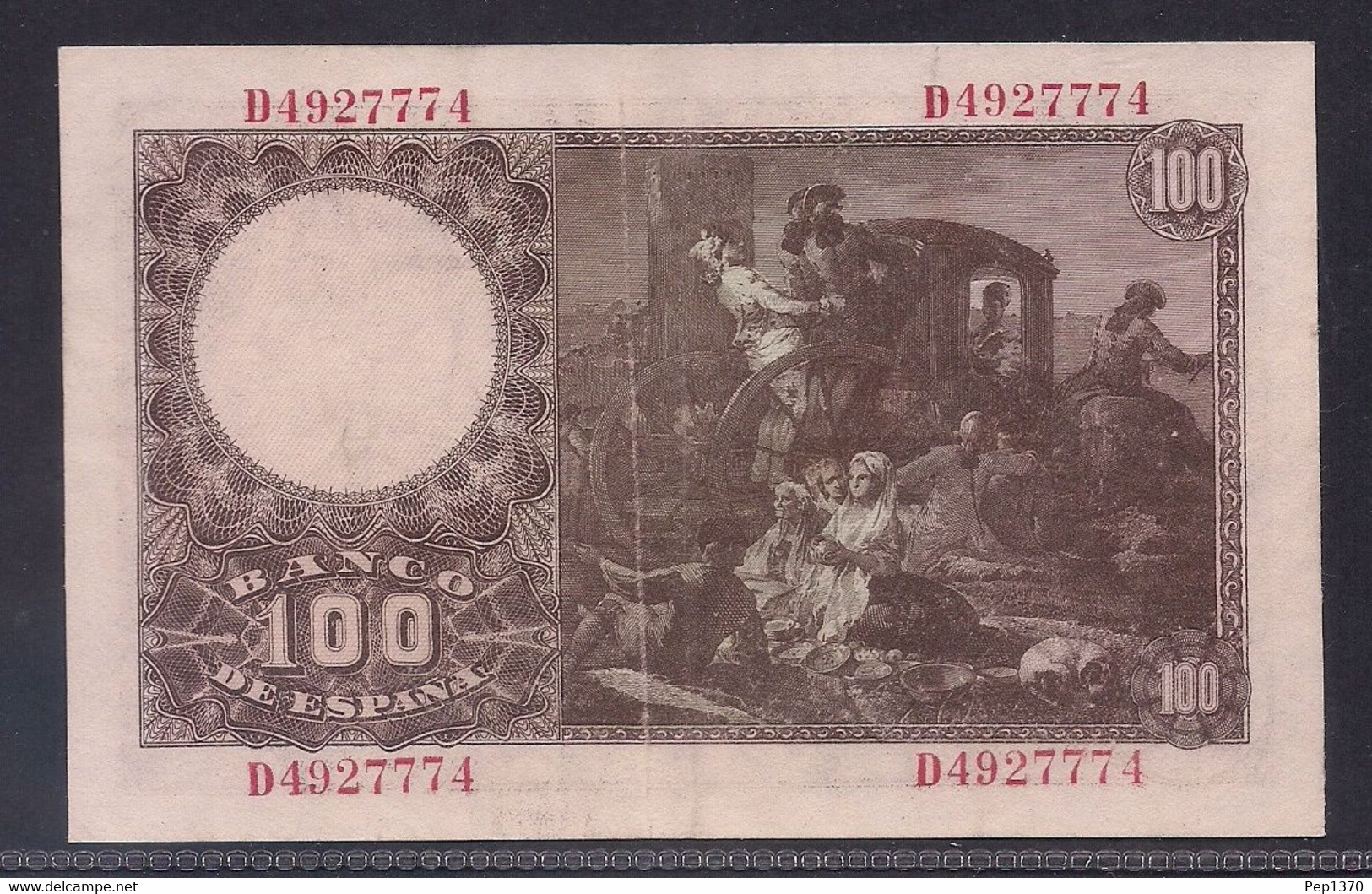 ESPAÑA - BILLETE DE 100 PESETAS DE 1948 DEDICADO A FRANCISCO BAYEU - EXCELENTE - 100 Pesetas