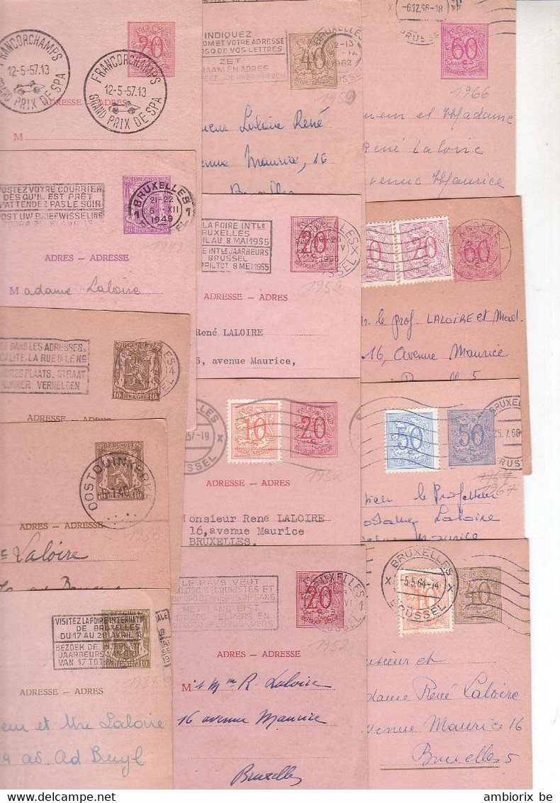 Avis De Changement D'adresse - Un Lot De 40 (35 Différentes) - Addr. Chang.