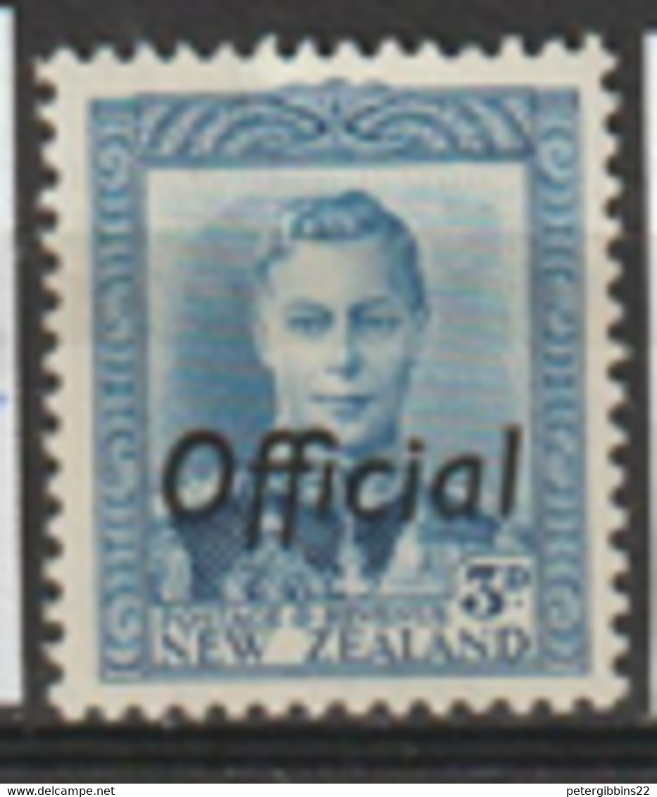 New Zealand  1938 SG 0141  3d OFFICIAL  Overprint  Lightly Mounted Mimt - Unused Stamps