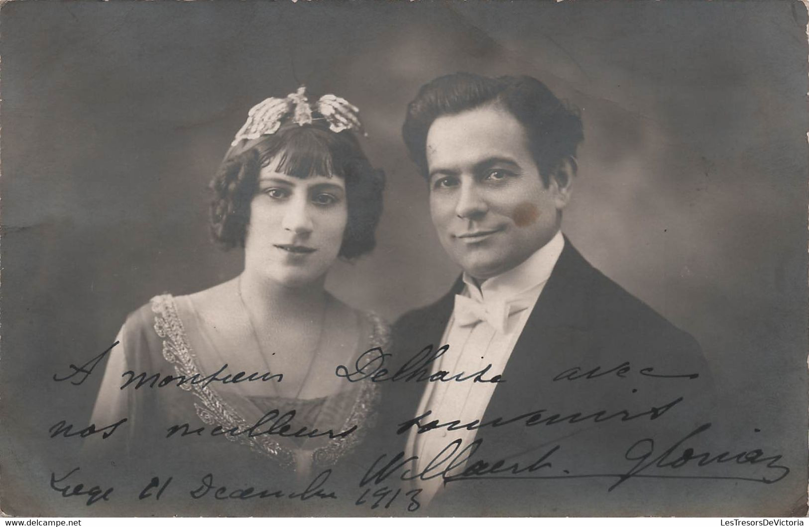 Fantaisie - COUPLE - Carte Photo - Photographie - Carte Postale Ancienne - - Paare