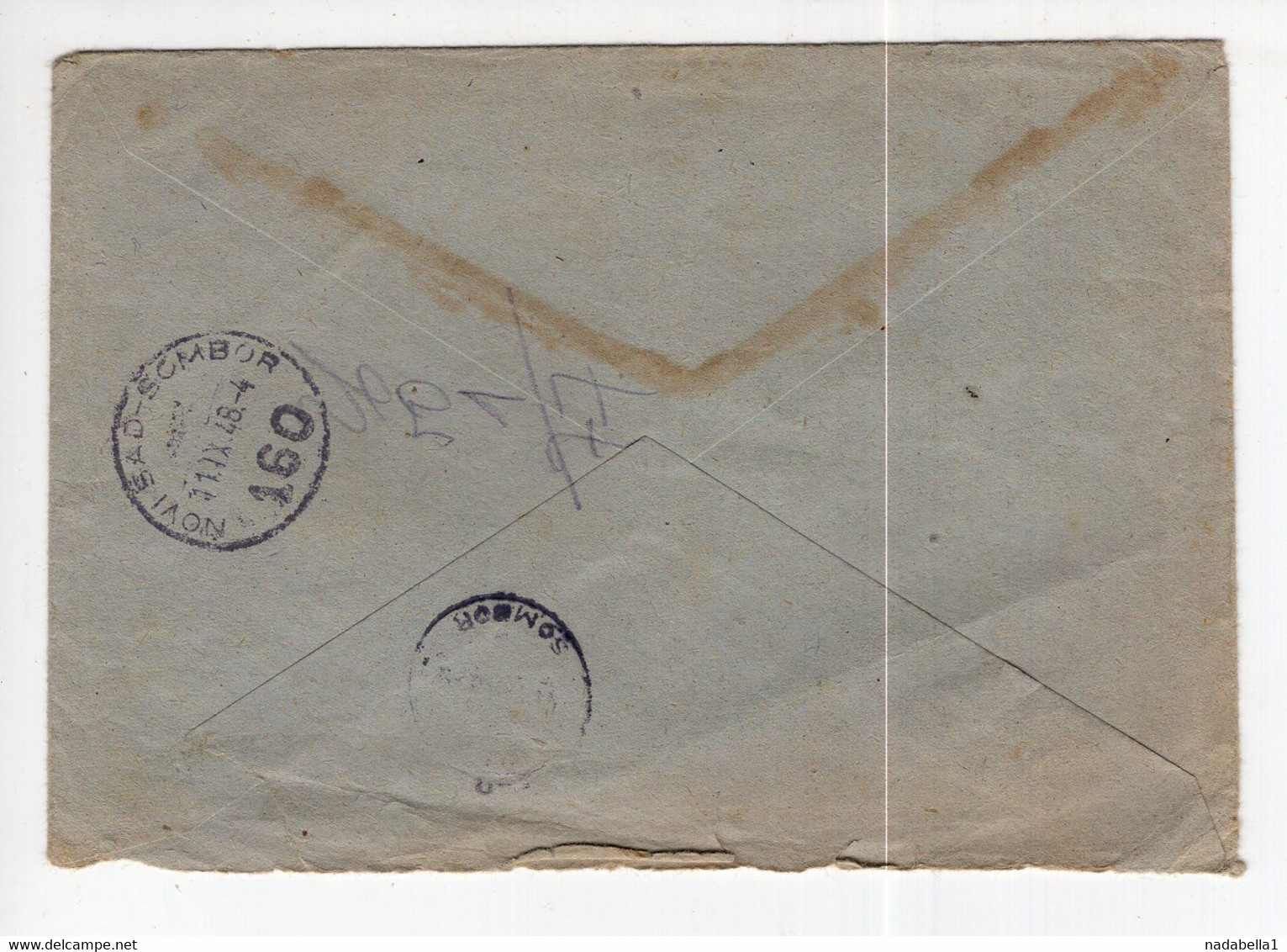 1948. YUGOSLAVIA,SERBIA,BELGRADE,RECORDED EXPRESS COVER TO SOMBOR - Airmail