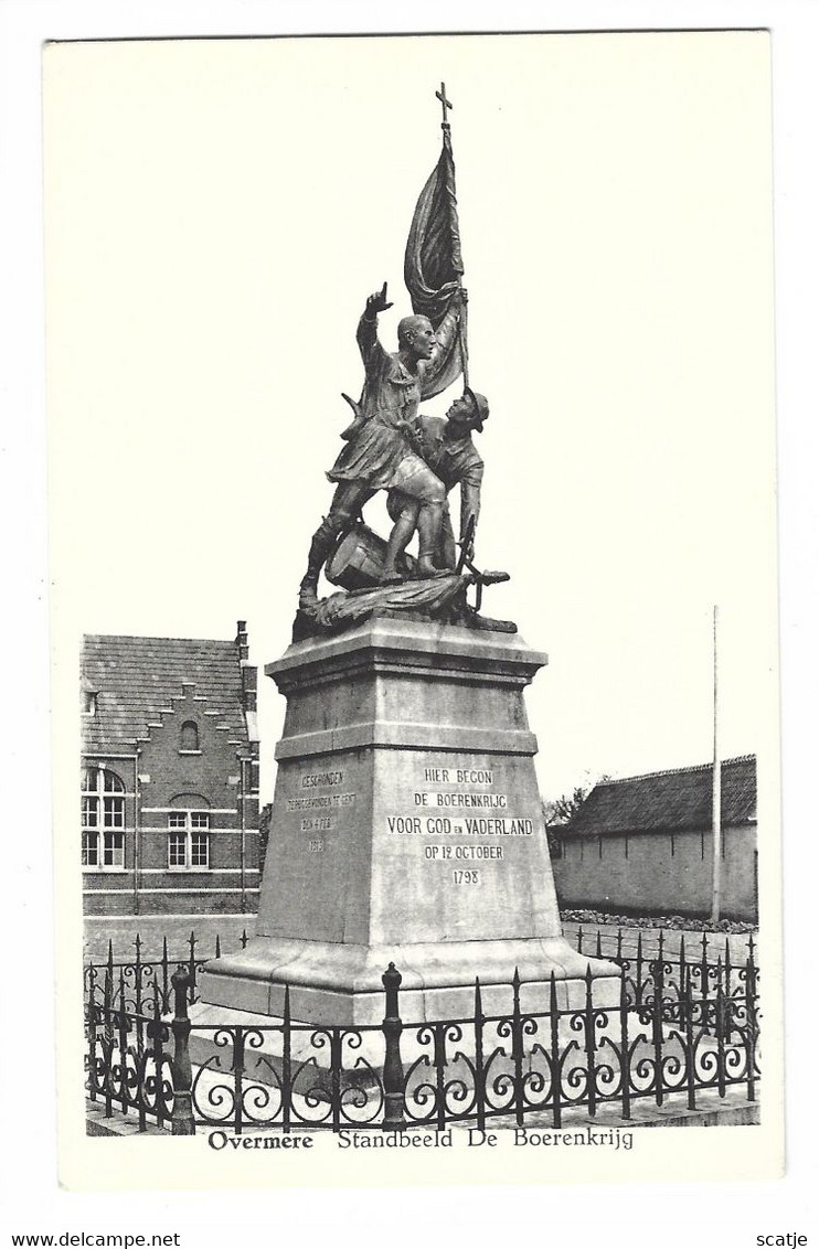 Overmere   -   Standbeeld  De  Boerenkrijg.   -   1956   Naar   Zoersel - Berlare