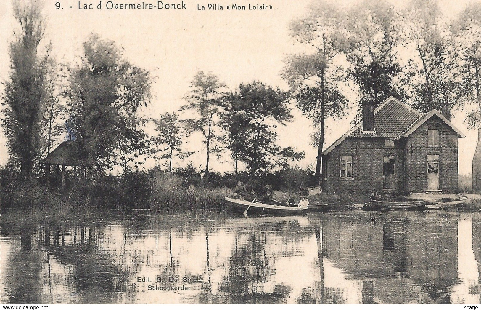 Lac D' Overmeire-Donck    -    La Villa  "Mon Loisir".   -   1920   Naar   Paulaethem - Berlare