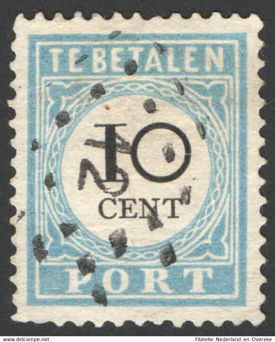 Nederland 1887 Port 7 Type I Gestempeld/used Taxe, Tax Puntstempel 12 Bolsward - Taxe