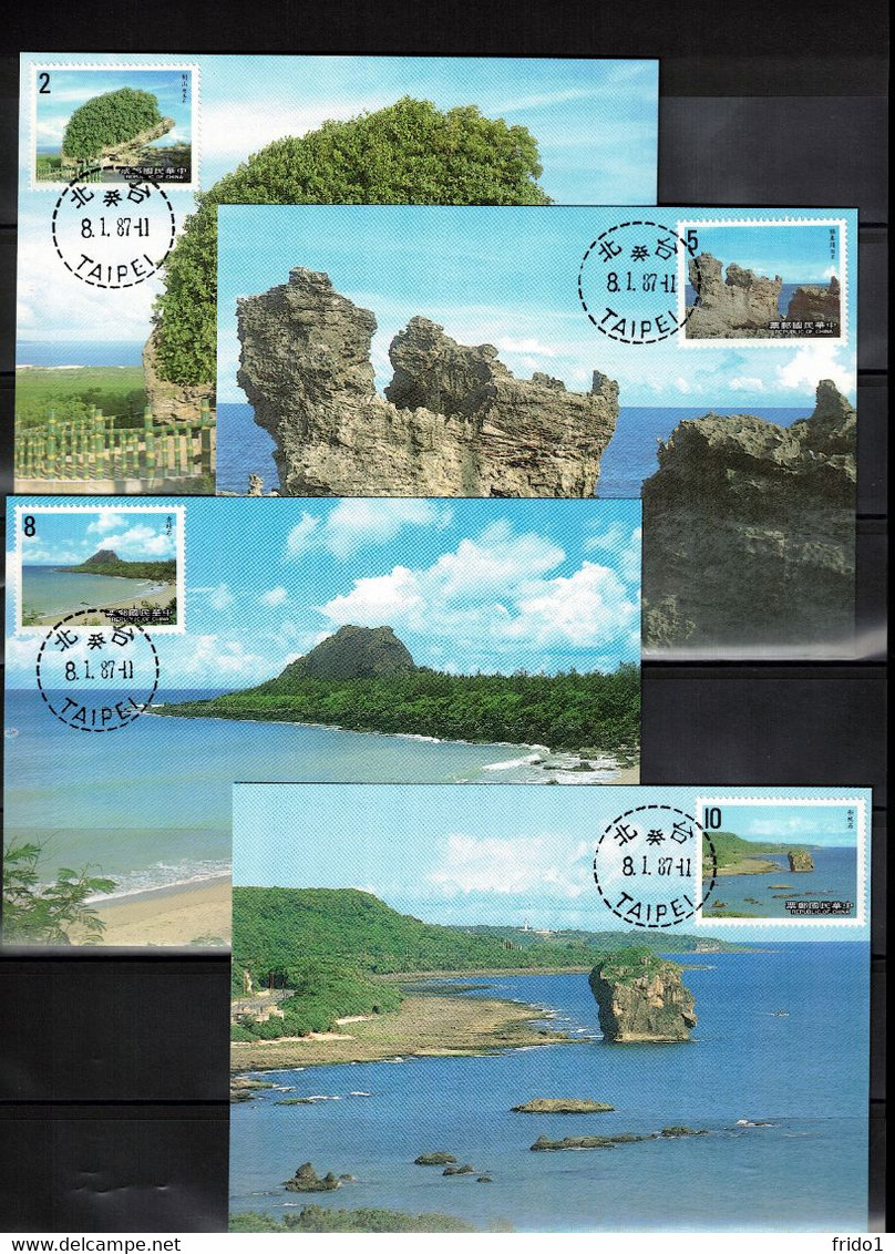 Taiwan - Republic Of China 1987 Kenting National Park Maximum Cards - Cartoline Maximum