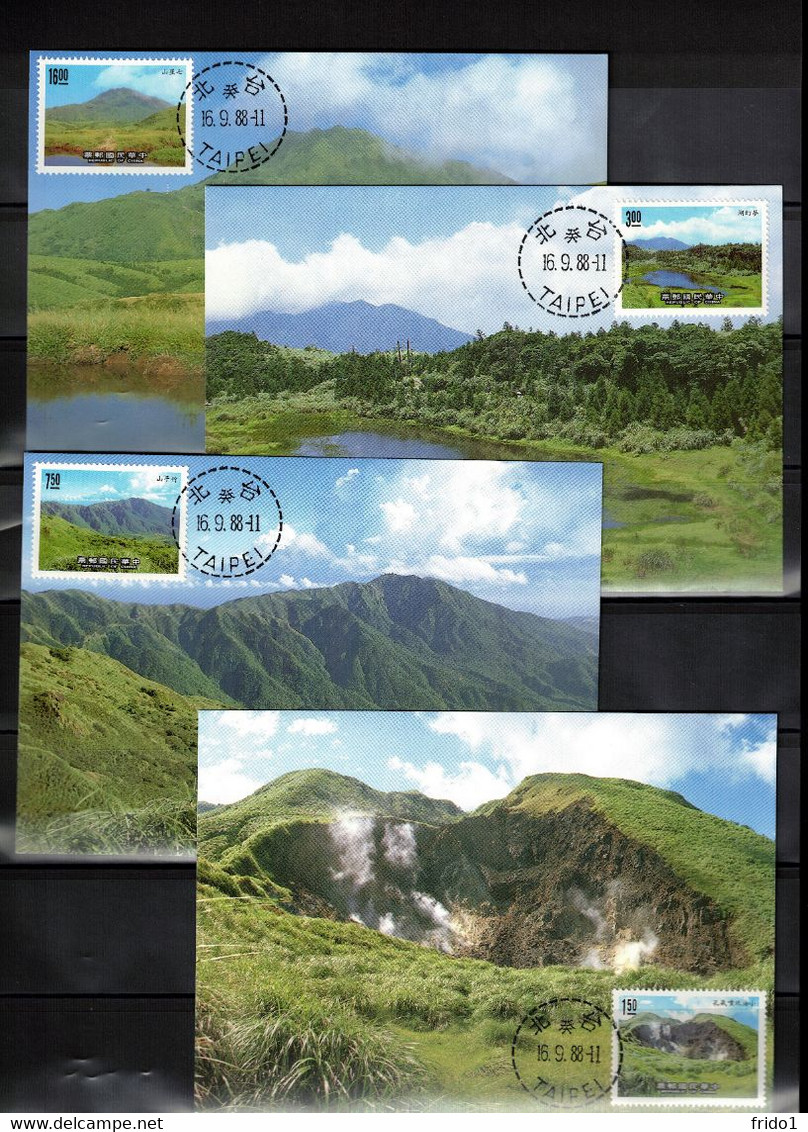 Taiwan - Republic Of China 1988 Yangmingshan National Park Maximum Cards - Cartoline Maximum