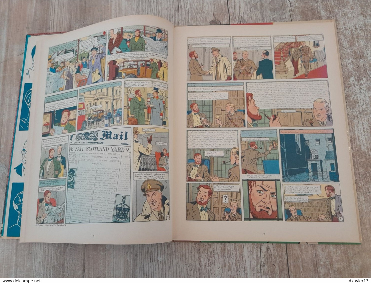 Bande Dessinée Dédicacée -  Blake et Mortimer 5 - La Marque Jaune (1970)