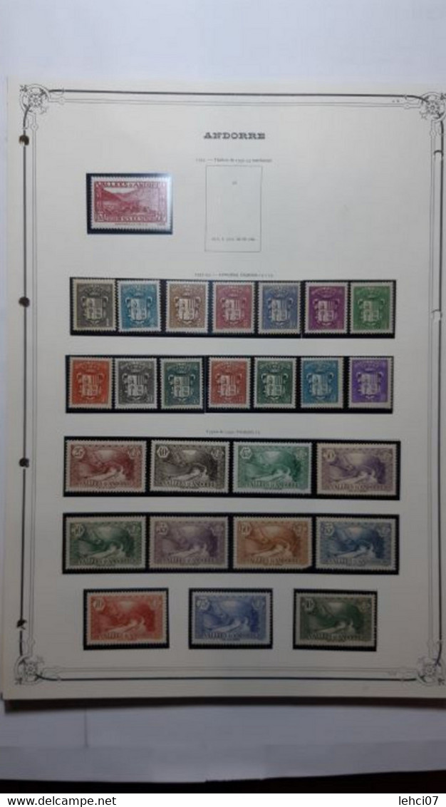 ANDORRE BUREAUX FRANÇAIS ET ESPAGNOLS Admirable Collection Timbres Neufs. - Verzamelingen