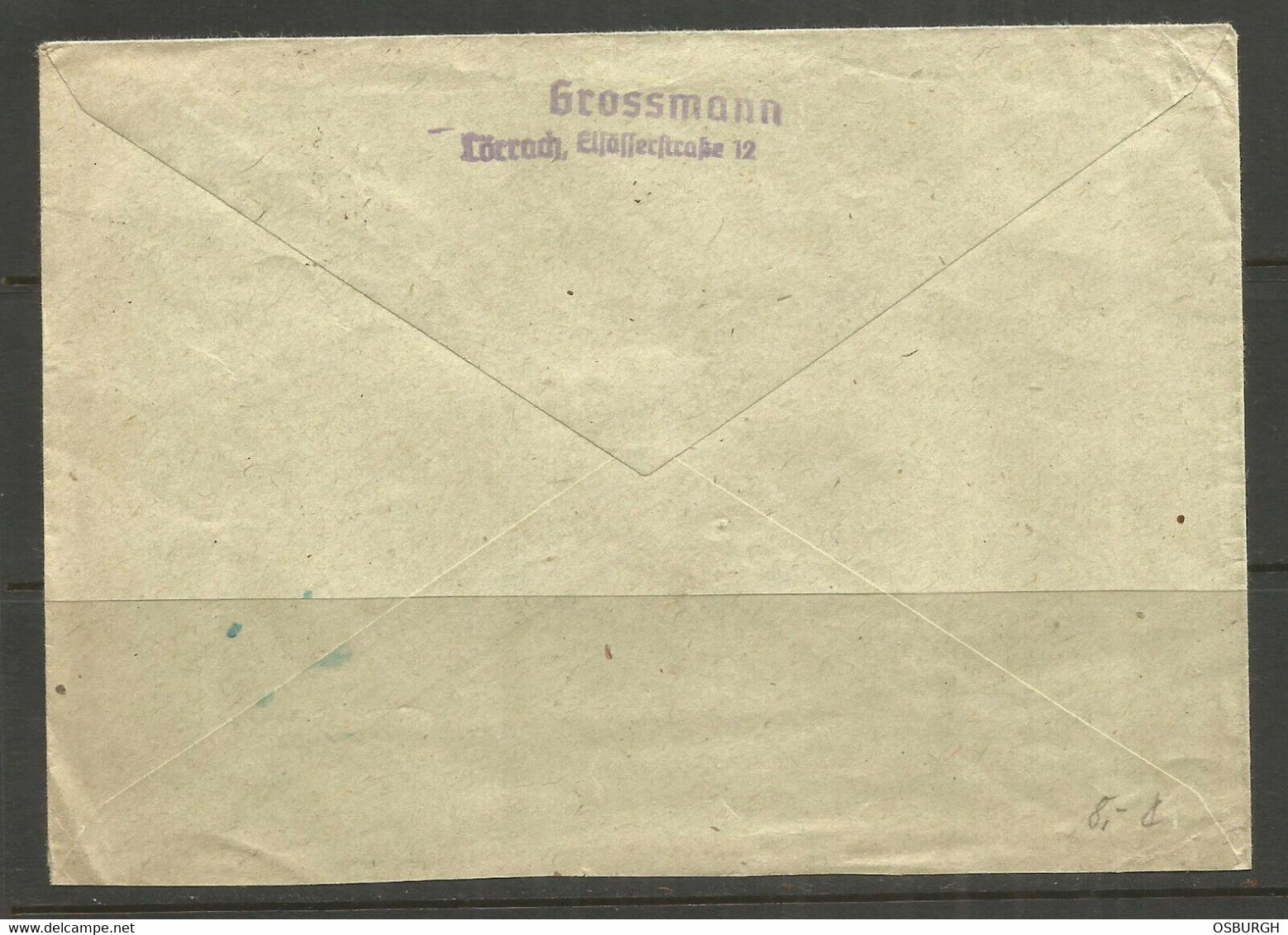 GERMANY. WW2. 1942. FELDPOST. COVER.  BASEL TO ZELL WEISSENTAL ZUG 1704 TPO RAILWAY POSTMARK. LORRACH TO OBERLEUTENSDORF - Covers & Documents