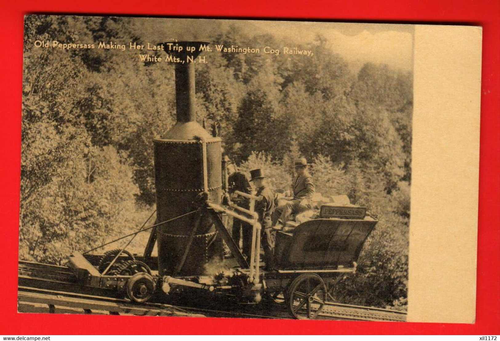 DAA-06 RARE Old Peppersass Making Her Last Trip Up Mt. Washington Coq Railway  ANIME Used To Freeéport Under Cover. - White Mountains