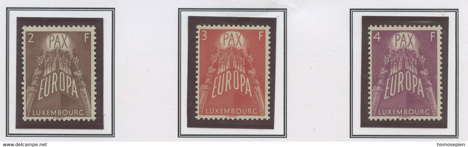 Europa CEPT 1957 Luxembourg - Luxemburg Y&T N°531 à 533 - Michel N°572 à 574 *** - 1957