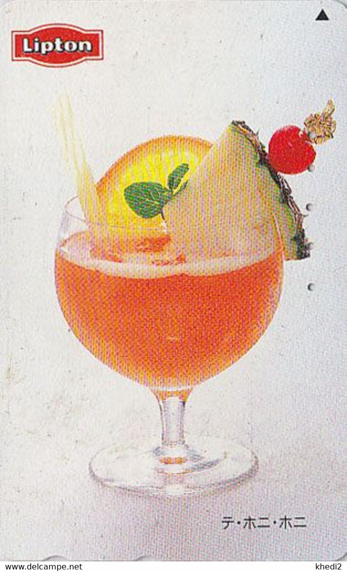 Télécarte JAPON / 110-011 - Boisson - THE LIPTON / Coupe Fruit - TEA Drink JAPAN Phonecard  / England - TEE TK 174 - Alimentation