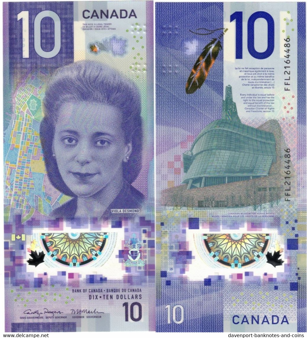 Canada 10 Dollars 2018 (2022) UNC "Rogers/Macklem" - Canada