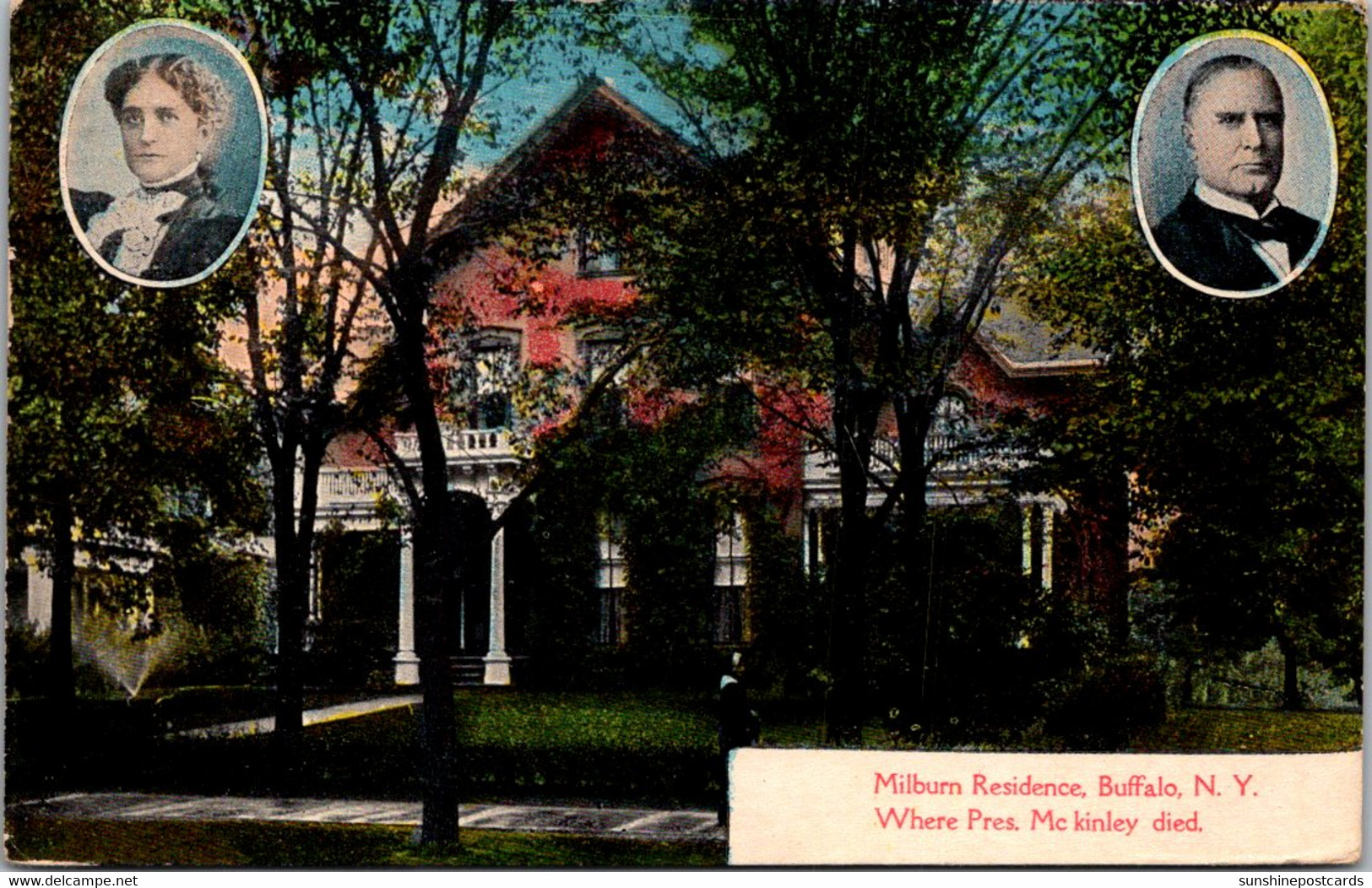 New York Buffalo Milburn Residence Where President McKinly Died 1914 - Buffalo