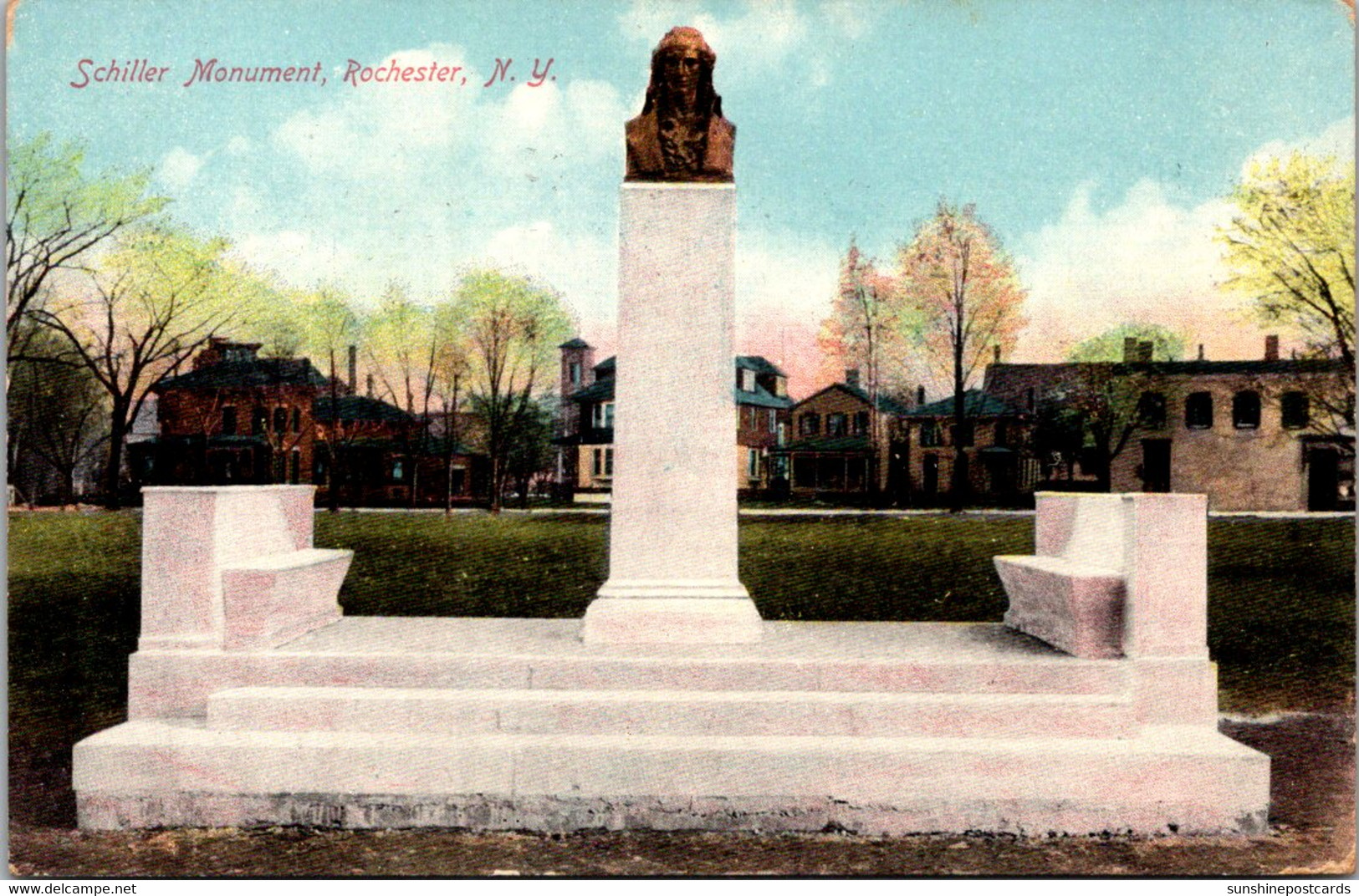 New York Rochester Schiller Monument 1909 - Rochester