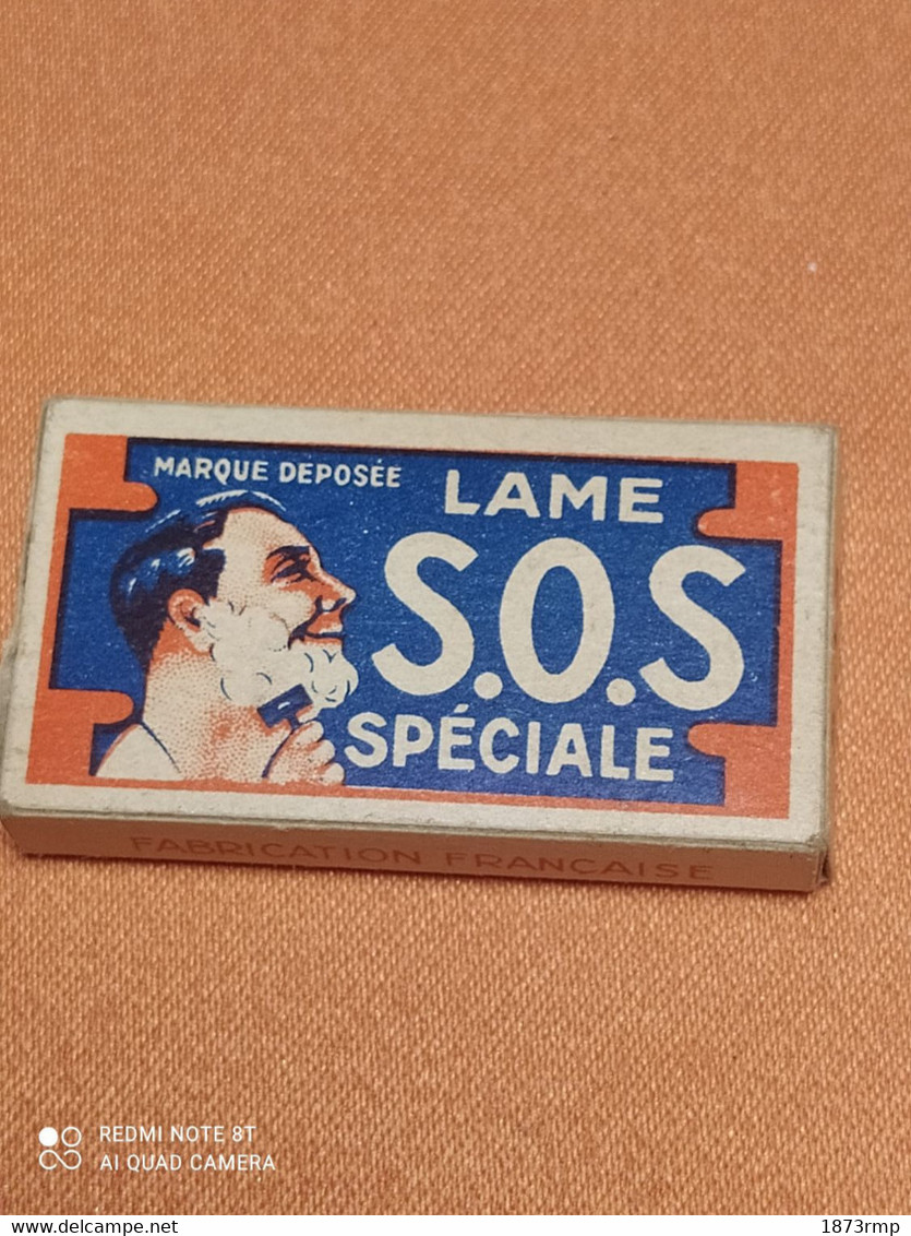 BOITE DE 5 LAMES DE RASOIR LAMES SOS ANNEES 30 POUR PAQUETAGES DE SOLDATS, 39/45 WW2 RECONSTITUTION - Equipement