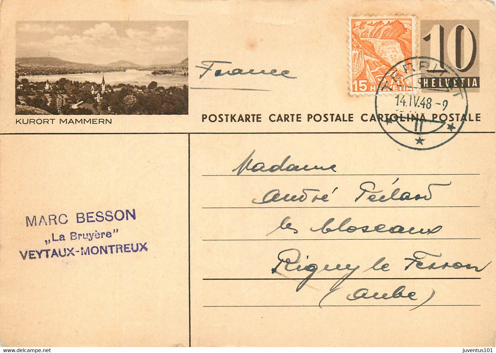 Carte Suisse-Kurort Mammern-Timbre    L2054 - Mammern