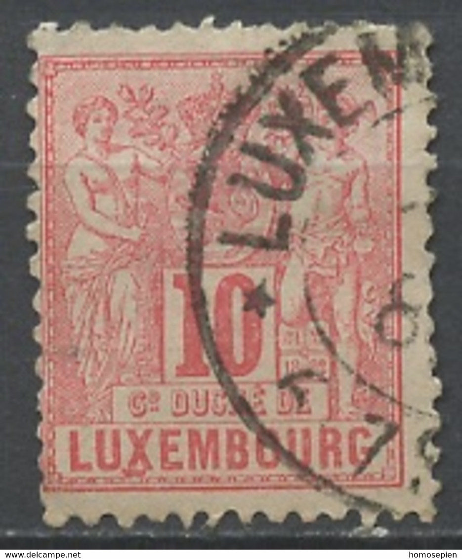 Luxembourg - Luxemburg 1882-91 Y&T N°51 - Michel N°49 (o) - 10c Chiffre - 1882 Allégorie