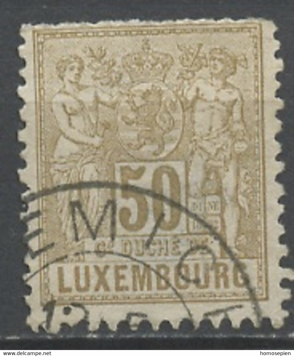 Luxembourg - Luxemburg 1882-91 Y&T N°56 - Michel N°54 (o) - 50c Chiffre - 1882 Allégorie