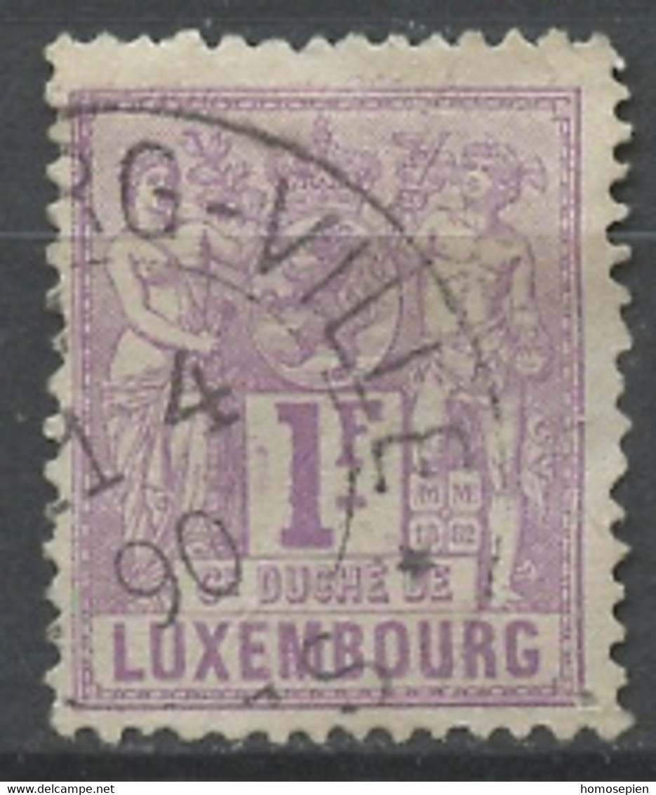 Luxembourg - Luxemburg 1882-91 Y&T N°57 - Michel N°55 (o) - 1f Chiffre - 1882 Allégorie