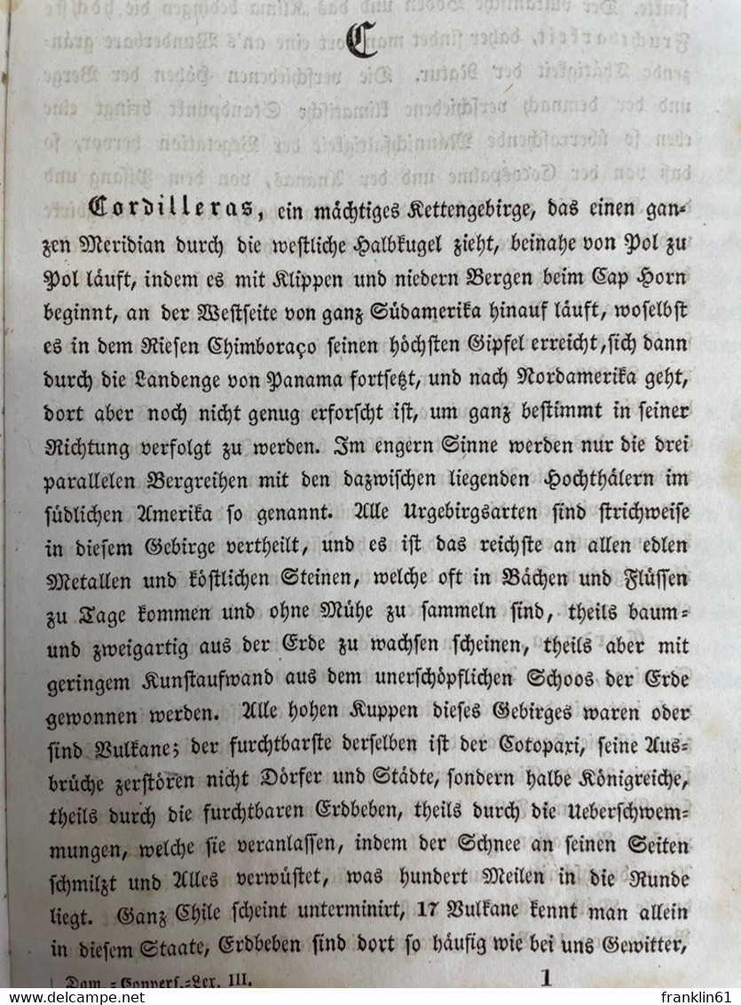 Damen-Conversations-Lexikon. 3.Band: Cordilleras Bis Eifel. - Lexiques