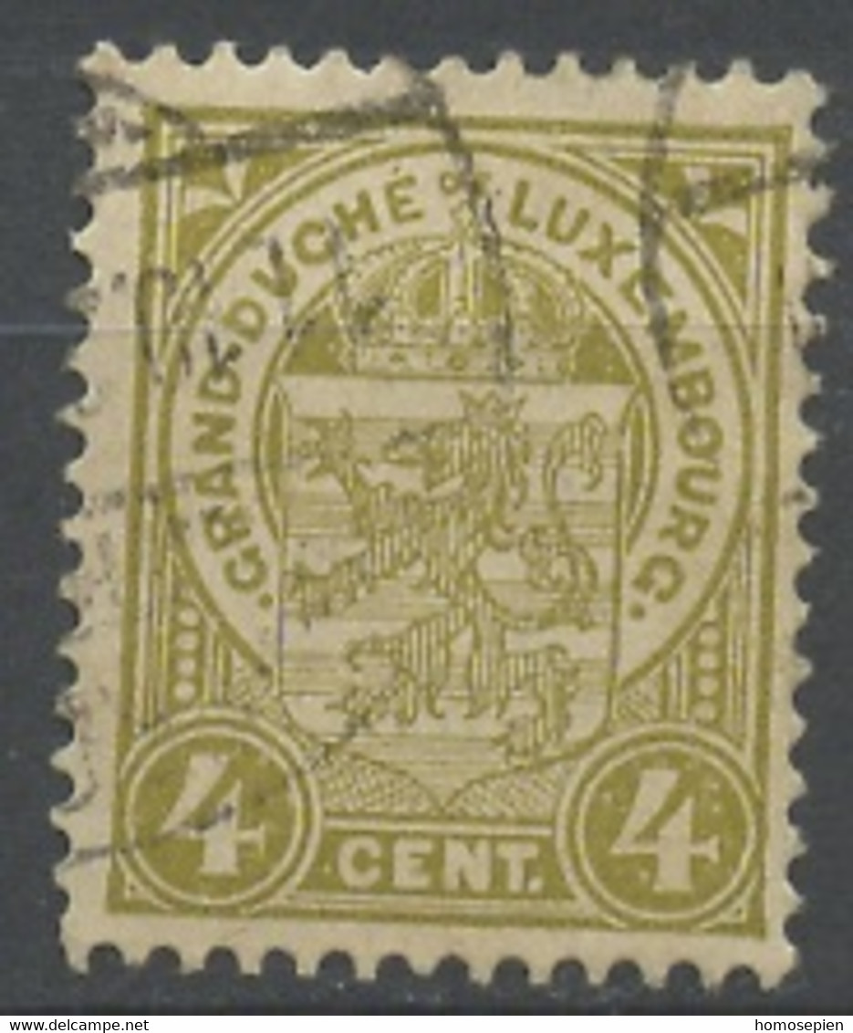 Luxembourg - Luxemburg 1907-19 Y&T N°91 - Michel N°86 (o) - 4c écusson - 1907-24 Abzeichen