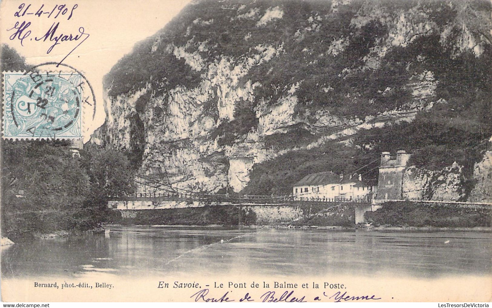 FRANCE - YENNE - Le Pont De La Balme Et La Poste -  Carte Postale Ancienne - Yenne