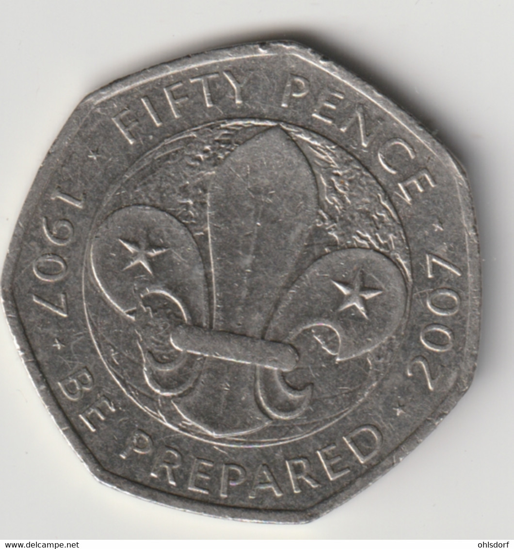 GREAT BRITAIN 2007: 50 Pence, Scouting Movement, KM 1073 - 50 Pence