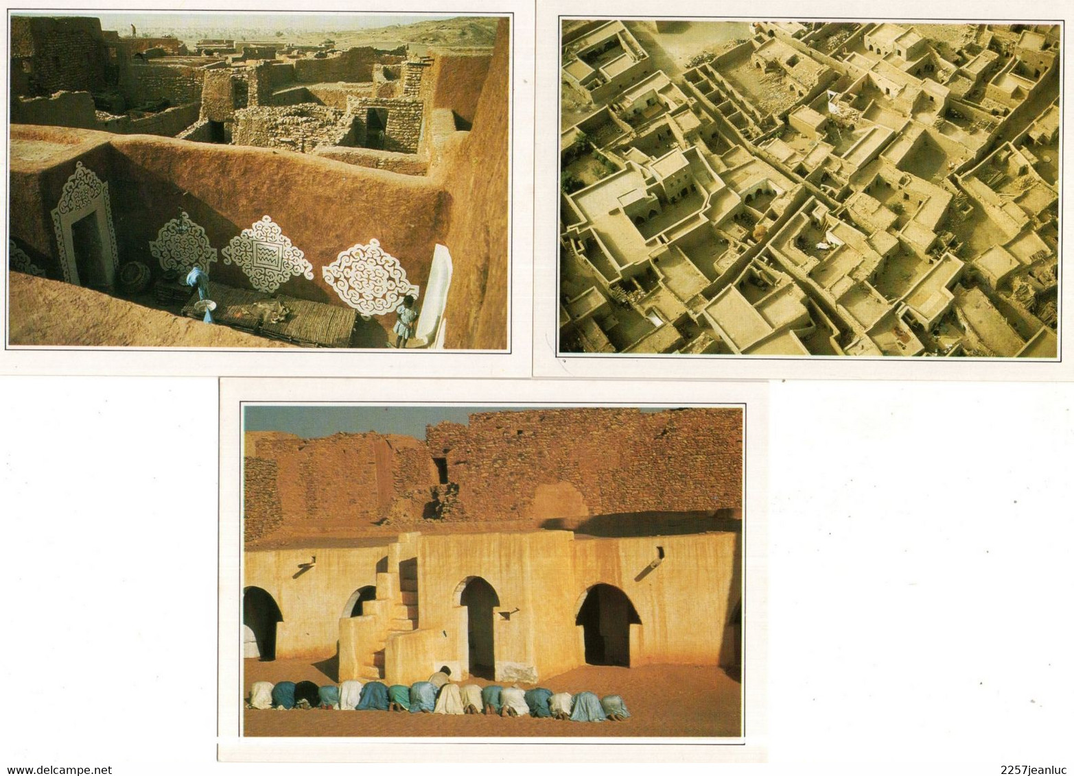3 CPM  Mauritanie ( Postcard) Chinguetti La Prière ...Oualata.. .Atar * Cartes Edito Service S.A 1979 - Mauretanien