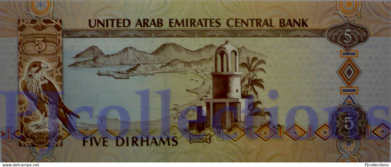 UNITED ARAB EMIRATES 5 DIRHAMS 2004 PICK 19c UNC - Ver. Arab. Emirate