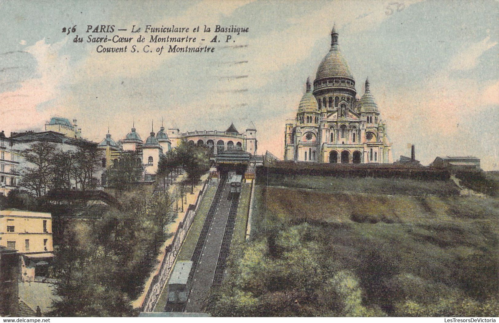 FRANCE - 75 - PARIS - Le Funiculaire Et La Basilique Deu Sacré Coeur De Montmartre  -  Carte Postale Ancienne - Sacré Coeur