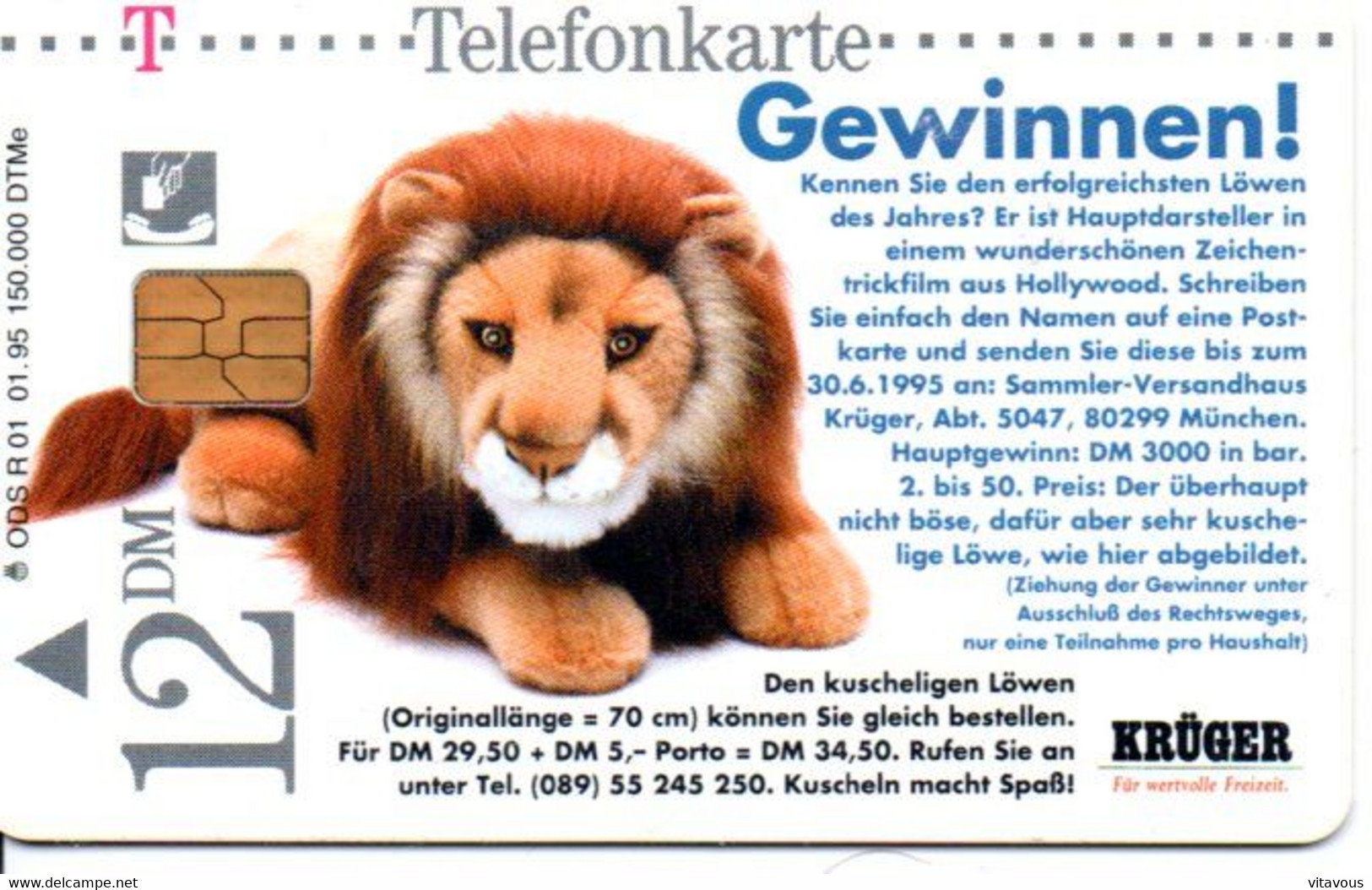 Lion Peluche Voiture Modéle Réduit Jeu Spiel Télécarte Allemagne Phonecard Telefonkarte (S 873) - R-Series: Regionale Schalterserie