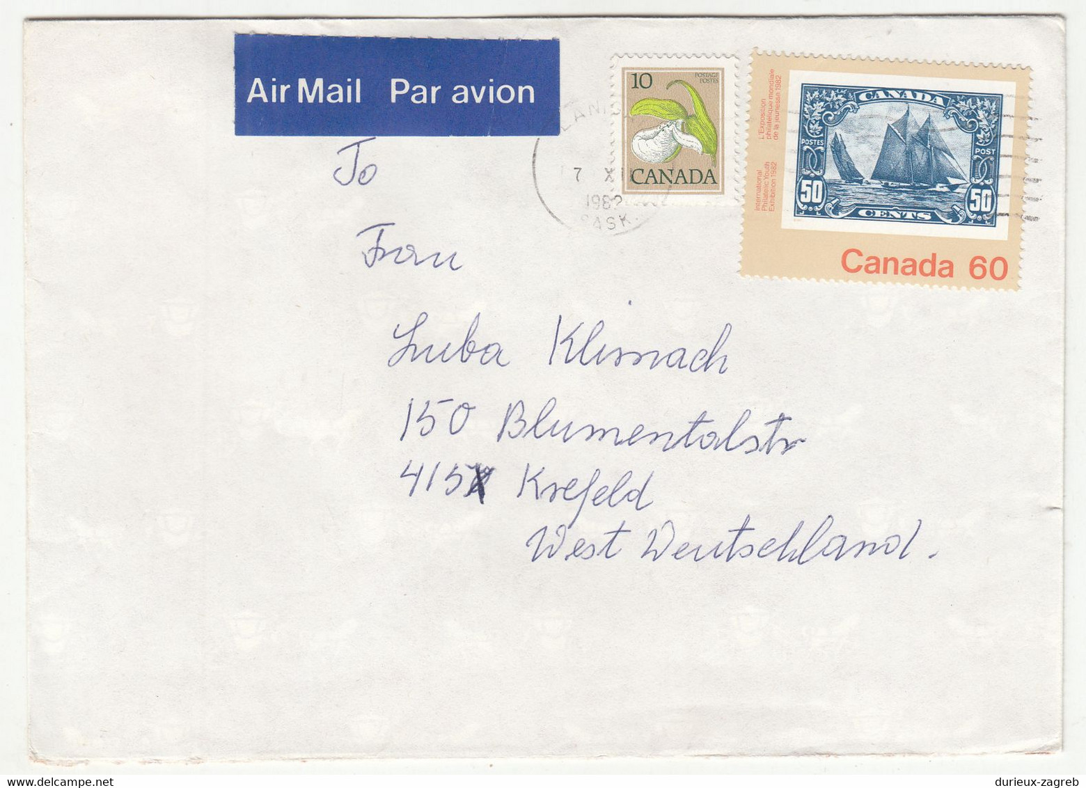 Canada Three Letter Covers Posted 1982 & 1985 Leroy Pmk B230205 - Storia Postale