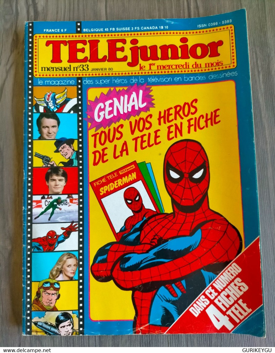 TELE JUNIOR  N° 33 DROLES DE DAMES  Les Tetes Brulees THIERRY LA FRONDE Jeu GOLDORAK Les Mysteres De L'ouest 1980 - Pif & Hercule