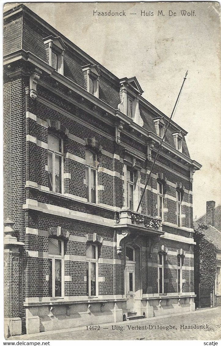 Haasdonck   -   Haasdonk    -   Huis M. De Wolf   -   1909   Naar   Neerpelt - Beveren-Waas