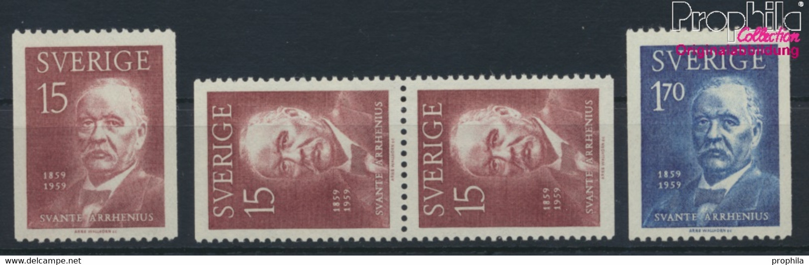 Schweden 453C,Do,Du,454C (kompl.Ausg.) Postfrisch 1959 Svante Arrhenius (9949305 - Unused Stamps