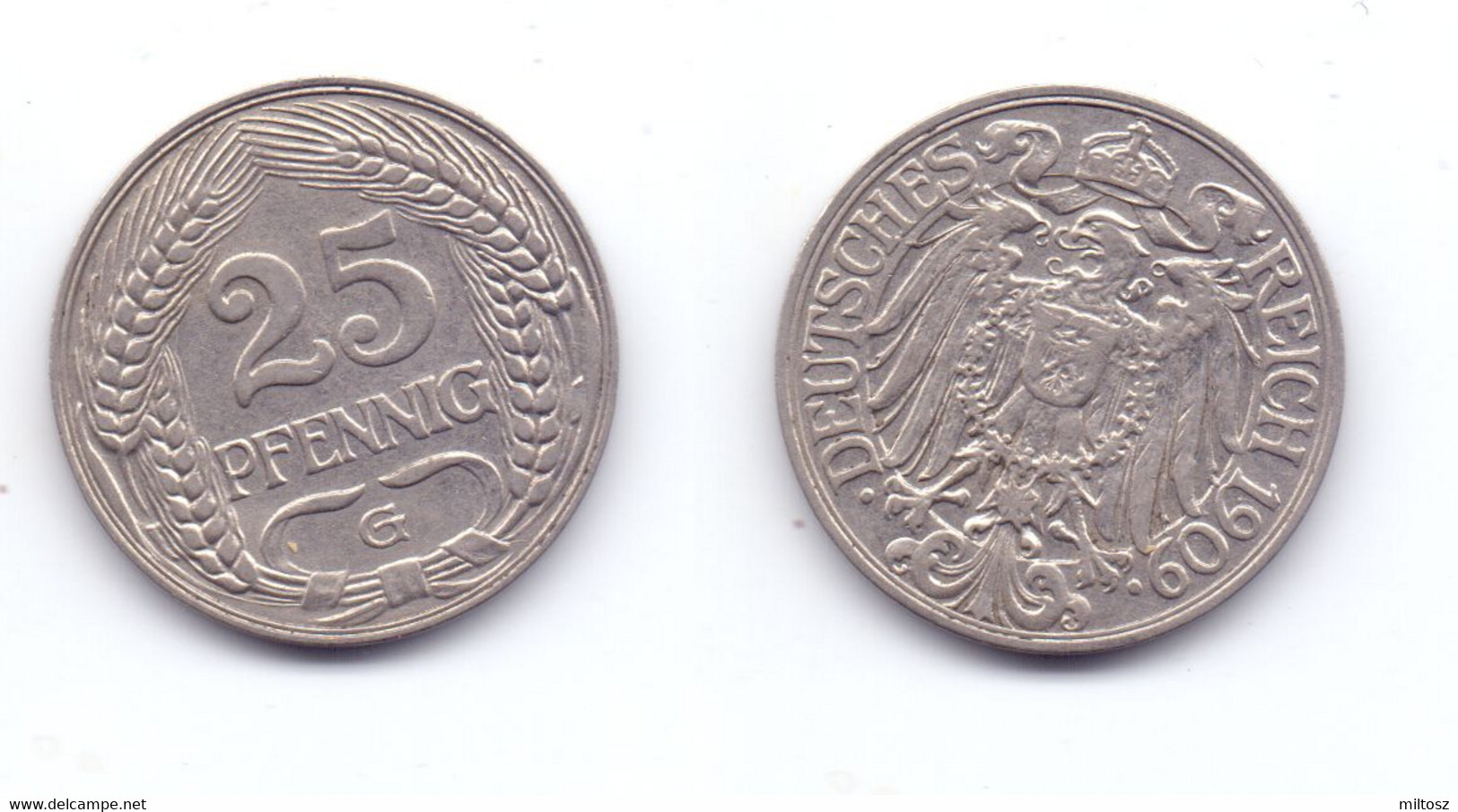 Germany 25 Pfennig 1909 G - 25 Pfennig