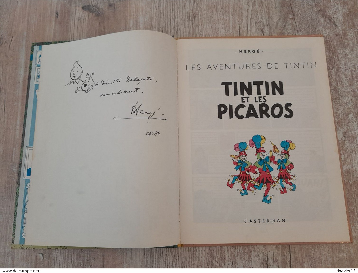 Bande Dessinée Dédicacée -  Tintin Et Les Picaros (1976) - Widmungen