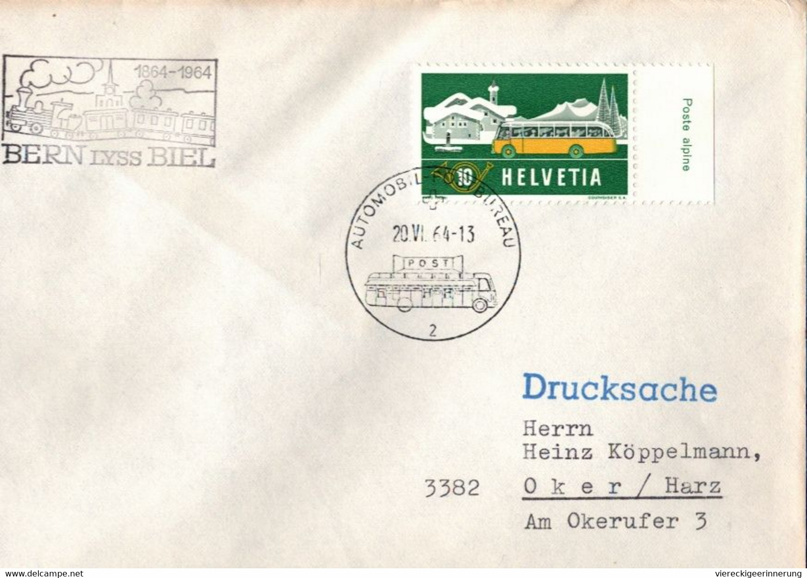 ! Lot Von 6 Briefen, Schweiz Mit Automobil Postbureau Stempeln, Basel, Zürich, Bern, Willisau - Lettres & Documents