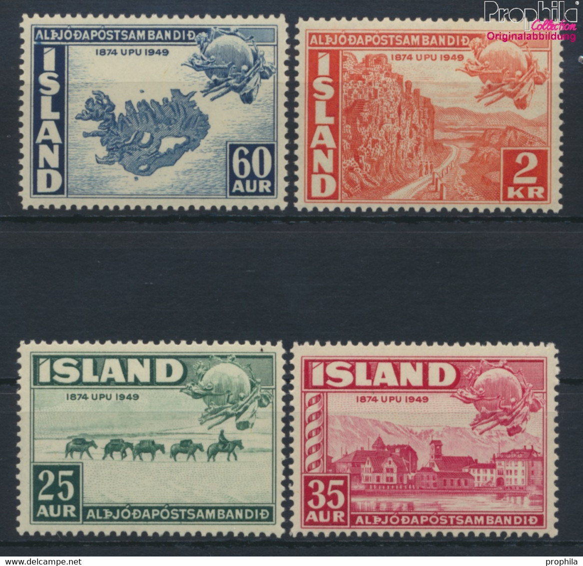 Island 259-262 (kompl.Ausg.) Postfrisch 1949 75 Jahre Weltpostverein (9955227 - Nuevos
