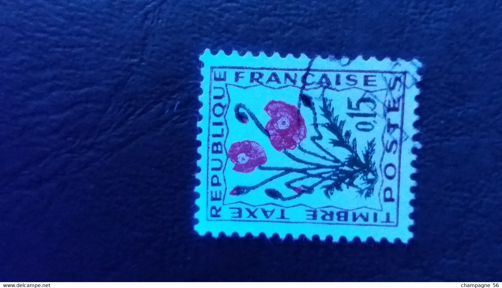 VARIETES FRANCE TAXE1964 N° 97  OBLITERE  LAMPE U.V. / NUANCE ROUGE  / SCANNE 3 PAS A VENDRE - Used Stamps