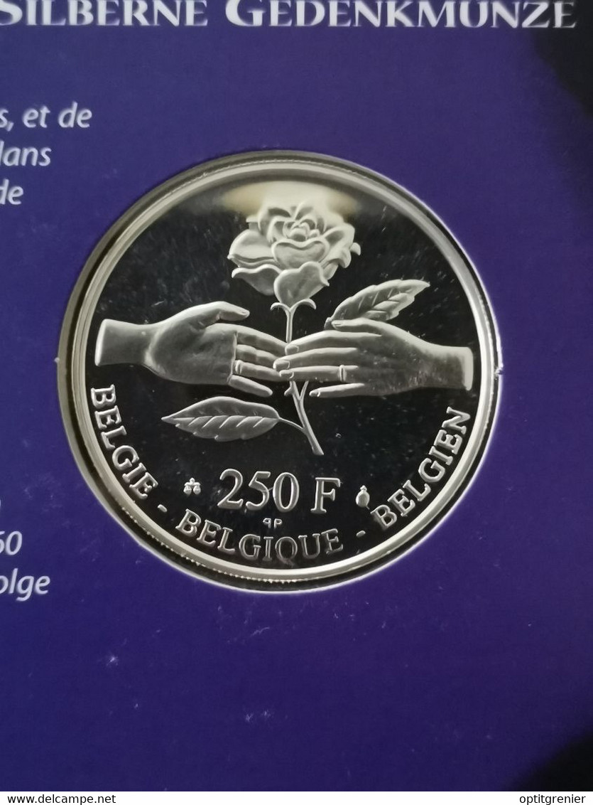 COFFRET 250 FRANCS ARGENT 1999 BE MATHILDE & PHILIPPE  BELGIQUE 15000 EX. / PROOF SET BELGIUM - 250 Francs