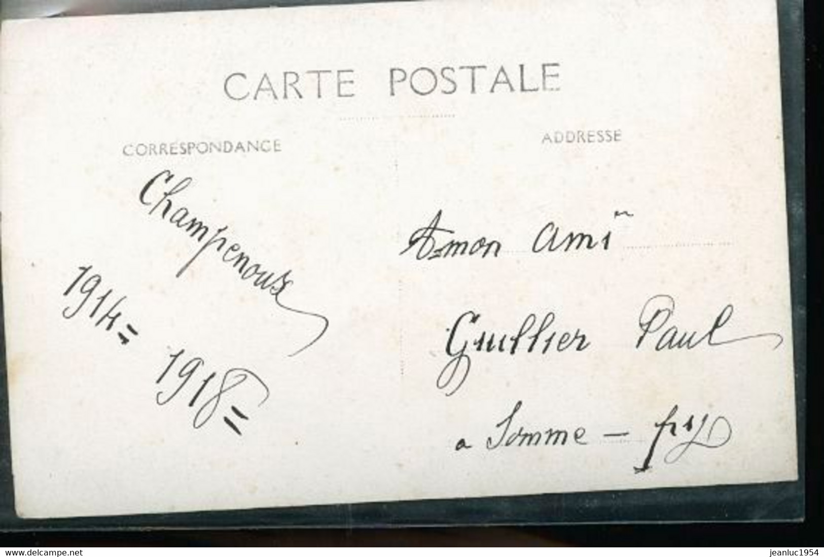 CHAMPENOUX INAUGURATION CARTE PHOTO RARE - Sonstige & Ohne Zuordnung