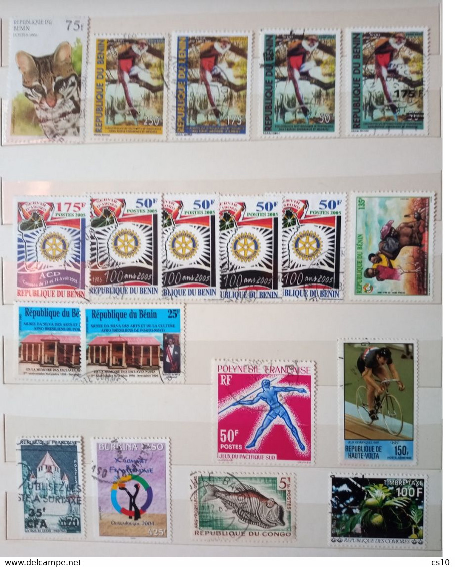 FRANCE Former Colonies # 18 scans lot Mint & Used Including variety HVs, Overprinted Provisionals, Gold Foil, etc 365pcs