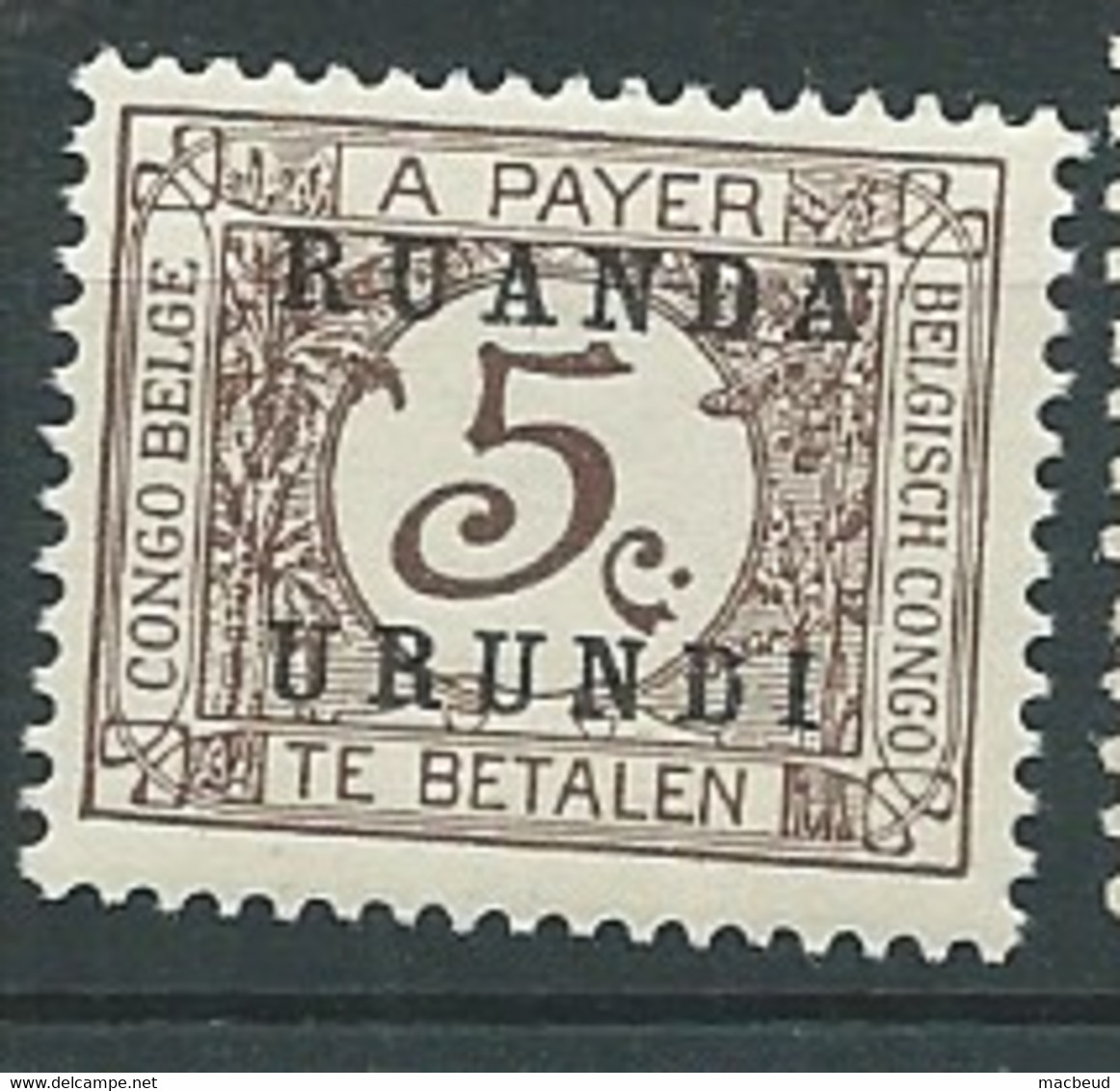 Ruanda - Urandi - Taxe  - Yvert N° 9 **-  AE 20712 - Unused Stamps