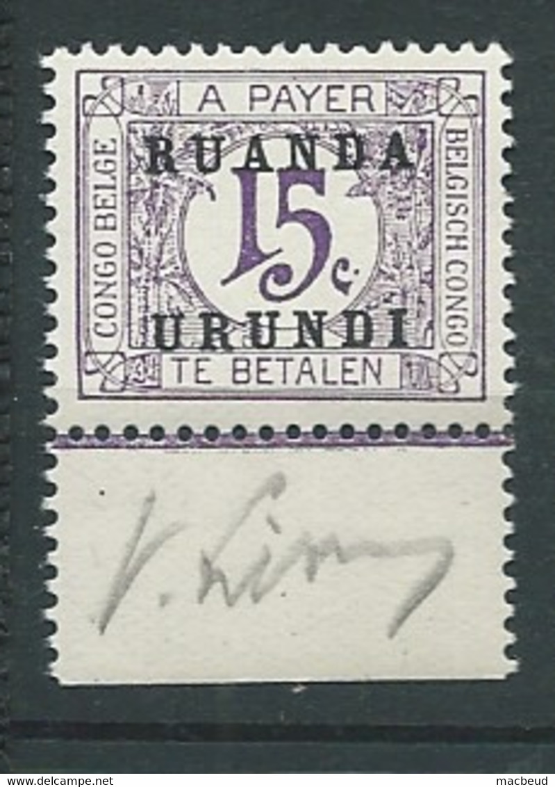 Ruanda - Urandi -  Taxe   - Yvert N° 11  **-  AE 20721 - Neufs